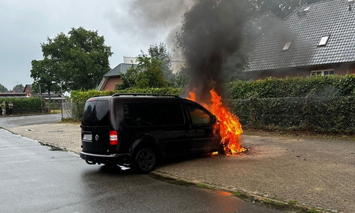 Die Flammen schlugen aus dem Motorraum.
