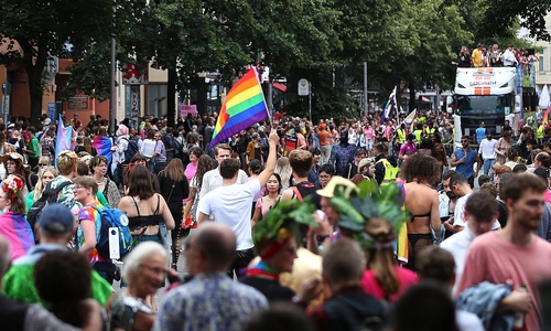 Parade zum Christopher-Street-Day in Berlin am 26.07.2025