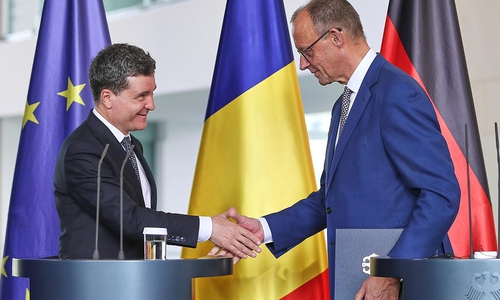 Nicusor Dan und Friedrich Merz am 18.07.2025