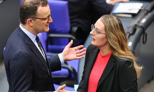 Jens Spahn und Katharina Dröge (Archiv)