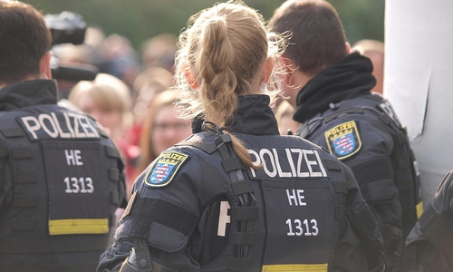 Polizei bei Protesten in Chemnitz (Archiv)