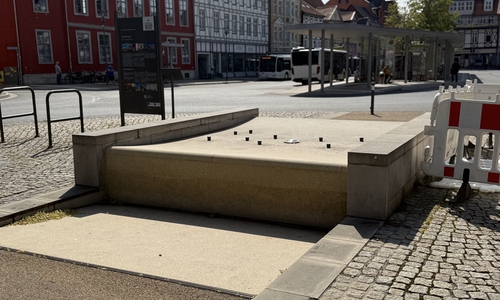 Der Brunnen am Kornmarkt ist derzeit außer Betrieb.