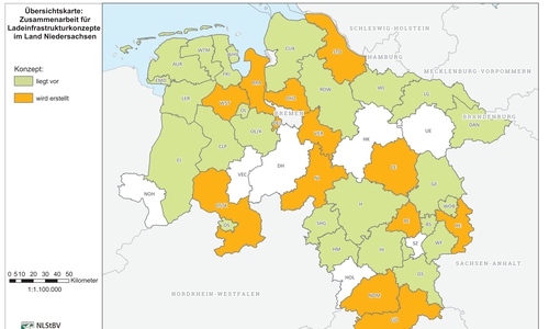 Zusammenarbeit für Ladeinfrastrukturkonzepte im Land Niedersachsen.
