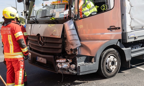 Der am Unfall beteiligte LKW.
