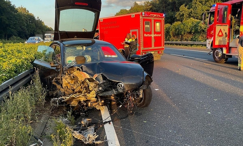 Der verunfallte PKW (Archiv)