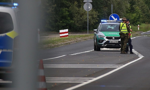 Deutsche und polnische Grenzkontrolle am 09.08.2025