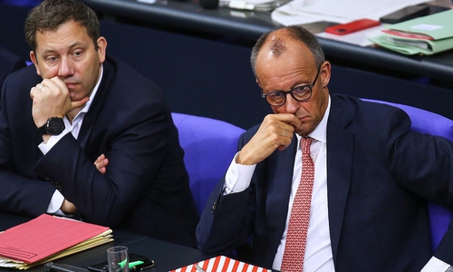 Lars Klingbeil und Friedrich Merz (Archiv)