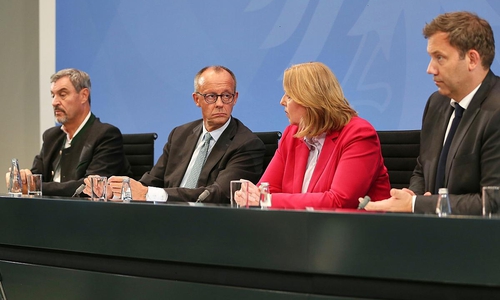 Söder, Merz, Bas und Klingbeil am 03.09.2025