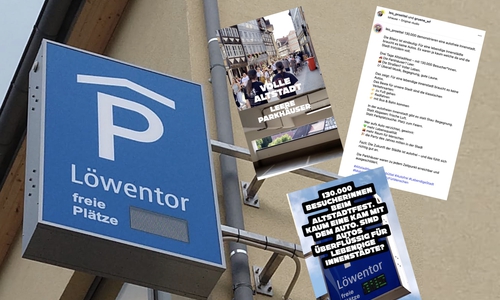 Die Auslastung der Parkhäuser wurde offenbar unterschiedlich wahrgenommen. 