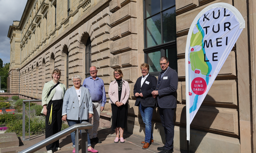 Das Team der Kulturmeile: Jannika Fricke (Staatstheater Braunschweig), Karina Wiench (Herzog Anton Ulrich-Museum), Dr. Peter Joch (Städtisches Museum Braunschweig), Barbara Hofmann-Johnson (Museum für Photographie Braunschweig), Daniel Keding (Städtische Musikschule Braunschweig), Dr. Thomas Richter (Herzog Anton Ulrich-Museum)