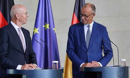 Martin Blessing und Friedrich Merz am 22.09.2025