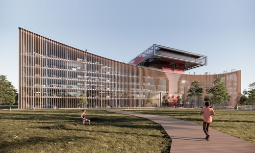 Visualisierung des Entwurfs der neuen NEW YORKER Zentrale an der Hansestraße.