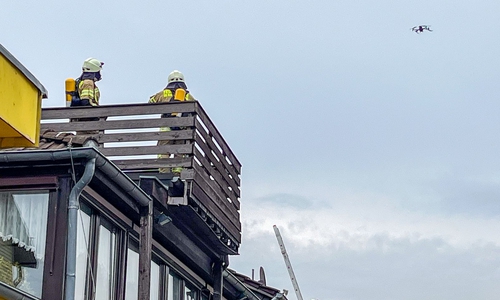 Auch die Drohne kam zum Einsatz.