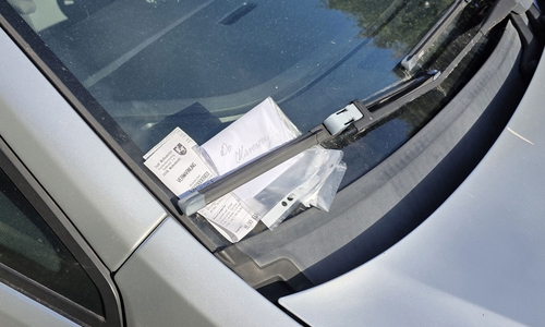 Der Ordnungsdienst hat seine Spuren hinterlassen.