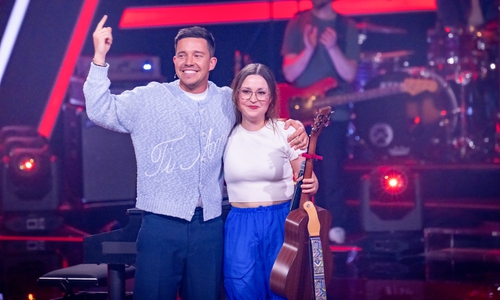 Laura Kensy mit Nico Santos. Die Braunschweigerin macht bei der aktuellen Staffel der Casting-Show "The Voice of Germany mit.