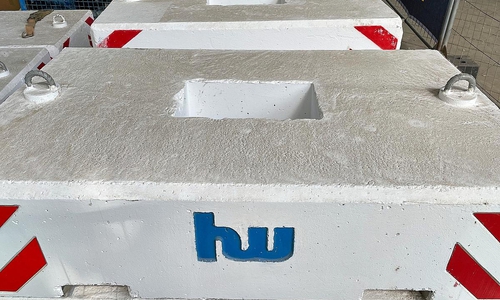 Betonklötze auf einer Baustelle (Archiv)