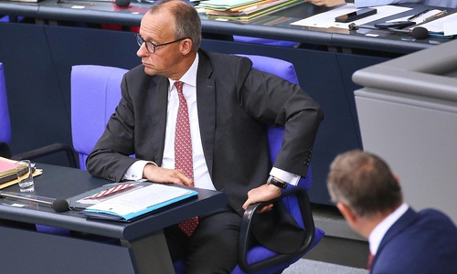 Friedrich Merz und Tino Chrupalla am 17.09.2025