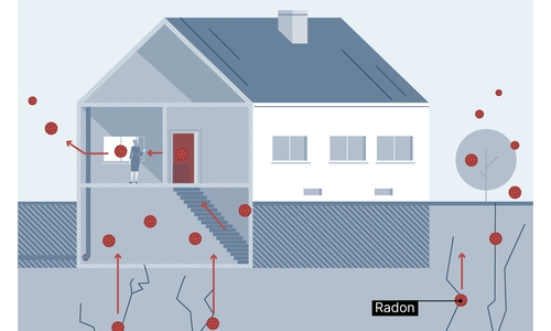 Radon steigt aus dem Boden auf (Symbolbild).