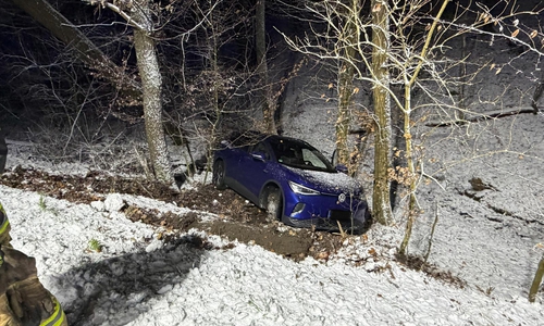 Das Auto war abgerutscht.