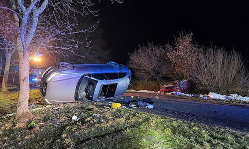 Die beiden überschlagenen PKW