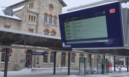 Auch am Bahnhof Wolfenbüttel fährt heute kein Zug.