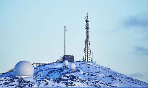 Sendestation auf Grönland am 20.01.2026