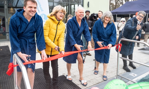 David Tarczewski, Doris Holletzek, Clemens Löcke und Annette Schudrowitz bei der Eröffnung.