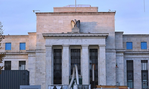 Baustelle am Sitz der Federal Reserve