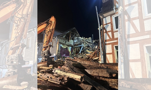 Nach einem Brand musste ein Haus im Langen Steinweg abgerissen werden. 