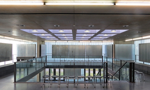 Die Galerieebene des Architekturpavillons. 