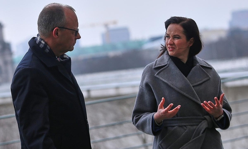 Friedrich Merz und Inga Ruginiene am 29.01.2026