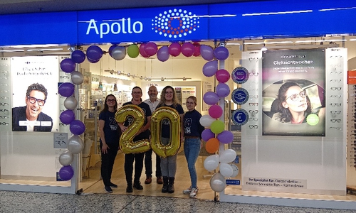 Zwei Jahrzehnte Apollo-Optik in Thiede: Das Jubiläum wird bis zum 31. Oktober mit besonderen Rabatten gefeiert.