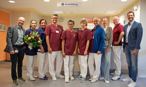 Neue direkte Zusammenarbeit am Klinikum Wolfenbüttel: Aleksej Brose, Susen Mühe, Sabrina Yacoub, Michael Brandl, Michael Lim, Dr. Veronika Nolting, Prof. Dr. Kinan Rifai, Wenke Lubosch, Dr. Tobias Jüttner und Christian Keunecke.