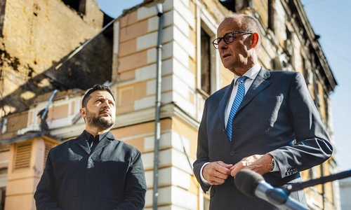 Wolodymyr Selenskyj und Friedrich Merz am 04.10.2026