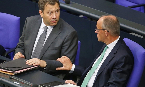 Lars Klingbeil und Friedrich Merz (Archiv)
