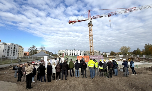 Hier wird der Grundstein gelegt für eine neue Seniorenresidenz in Braunschweig.