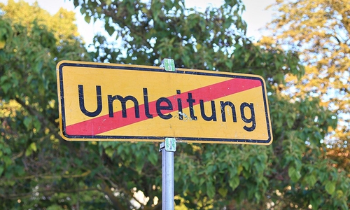 Umleitungsschild (Archiv)