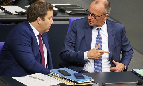 Lars Klingbeil und Friedrich Merz (Archiv)