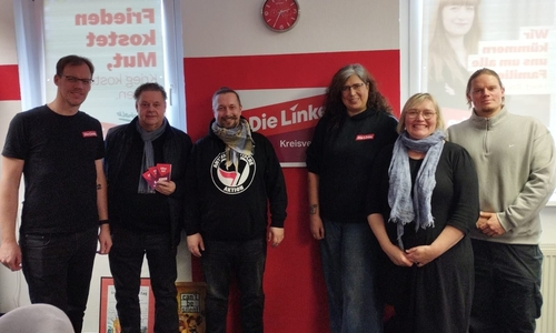 Christian Keil (Beisitzer), Ranko Lehmann (Beisitzer), Roman Laudien (Vorsitzender), Sandra Zecchino (Vorsitzende), Manuela Dreyer-Winkelmann (Beisitzerin) und Lorant Lehmann (Schatzmeister) (v. li.).