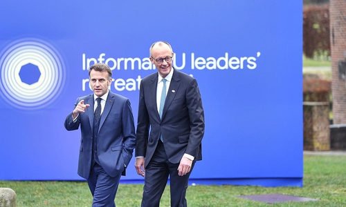 Emmanuel Macron und Friedrich Merz am 12.02.2026