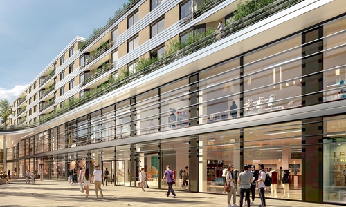 So könnten die BRAWO Arkaden in der Porschestraße (1. Bauabschnitt) später aussehen.