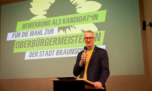 Michael Walther ist der Kandidat der Grünen für das Amt des Oberbürgermeisters. 