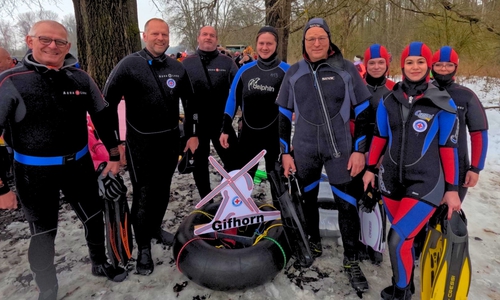 Die Wasserwacht Gifhorn nahm am Donauschwimmen teil. 