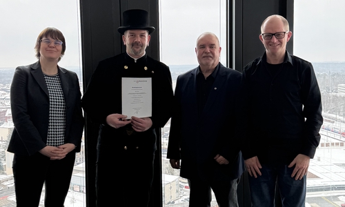 Anna Katharina Hanusch (v.l.), Markus Steuer, Frank Dornemann und Thomas Schulze.