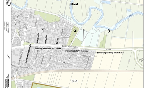 Lageplan der Baumaßnahme.