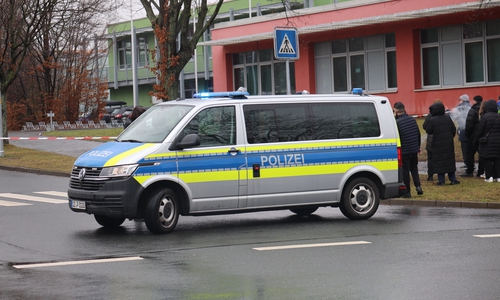 Einsatz an der Berufsschule am Fredenberg.