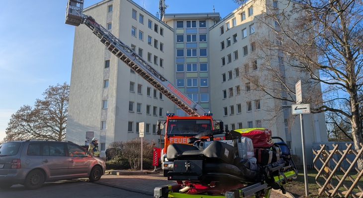 Wolfenbüttel: Einsatz der Feuerwehr am Hochaus Dürerstraße
