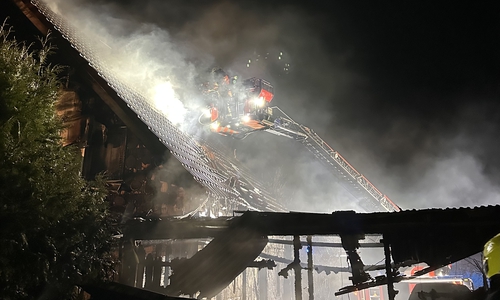 Die Drehleiter aus Braunschweig war im Einsatz.