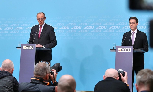 Friedrich Merz und Manuel Hagel am 09.03.2026