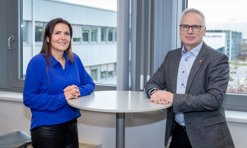 Die bisherige Führungsspitze des Betriebsrates von Volkswagen Financial Services: Sarah Ameling-Zaffiro (stellv. BR-Vorsitzende) und Andreas Krauß (BR-Vorsitzender). 